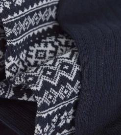 Lot de 2 chaussettes homme nordique navy bleu, navy blue Coton Fancy