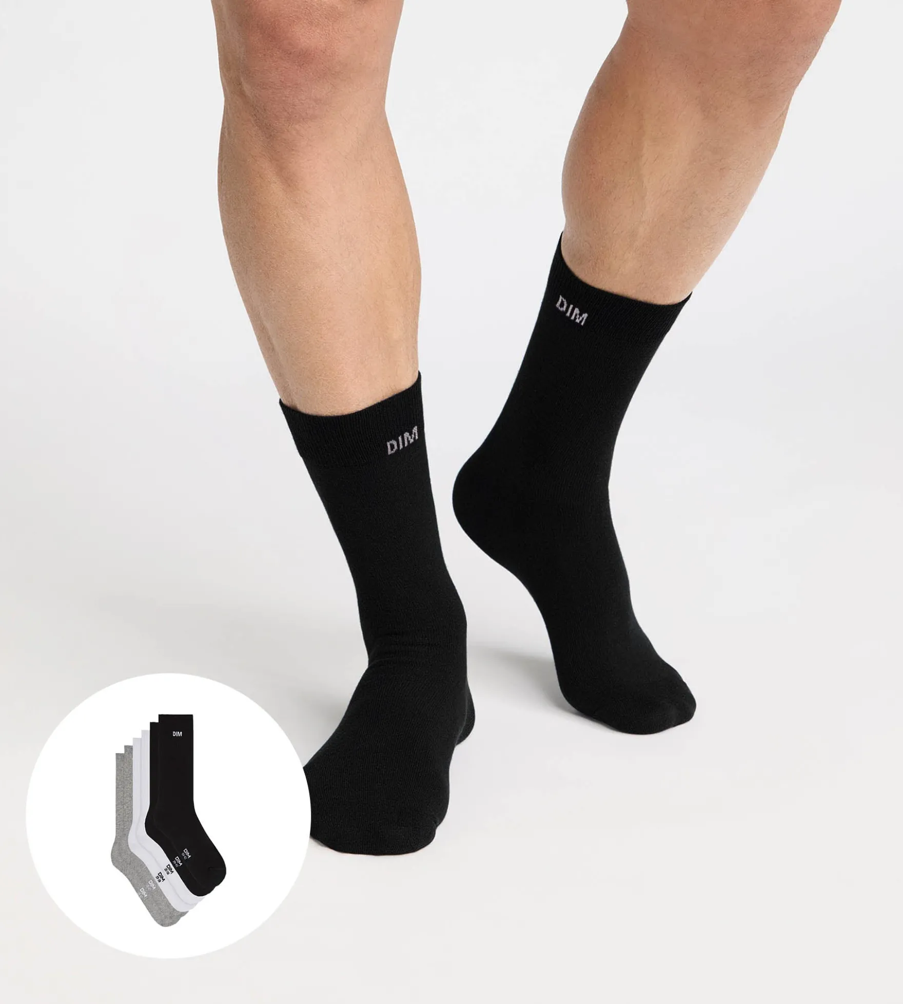 Lot de 3 chaussettes sport homme coton noir, blanc, gris Original