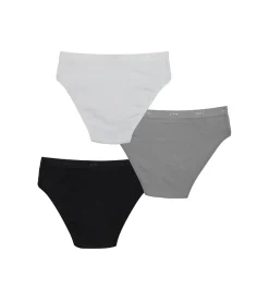Lot de 3 culottes blanche, noire, grise Les Pockets DIM Girl