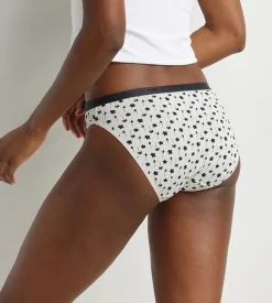 Lot de 5 culottes coton stretch à motif floral Blanc Noir Les Pockets