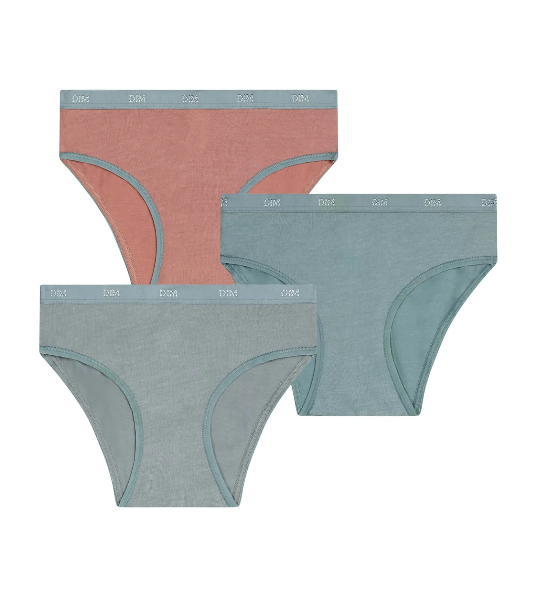 Lot de 3 culottes filles argile Les Pockets Ecodim Kids
