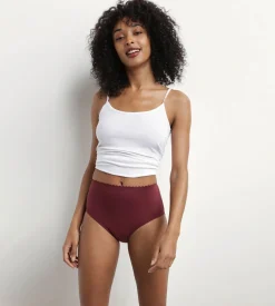 Lot de 2 culottes hautes en coton stretch Rose Rubis Body Touch Easy