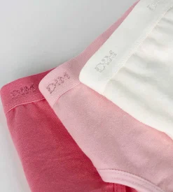Lot de 3 culottes nacre et roses Les Pockets DIM Girl