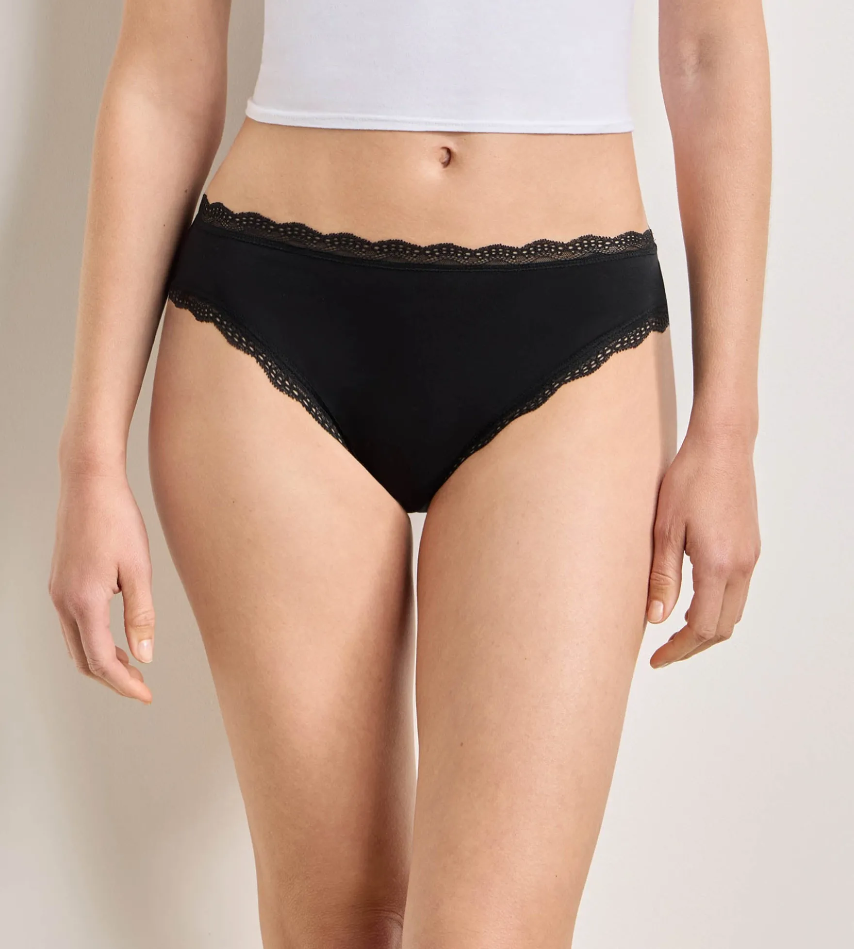 Lot de 2 culottes noir Daily Coton Dentelle