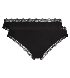 Lot de 2 culottes noir Daily Coton Dentelle