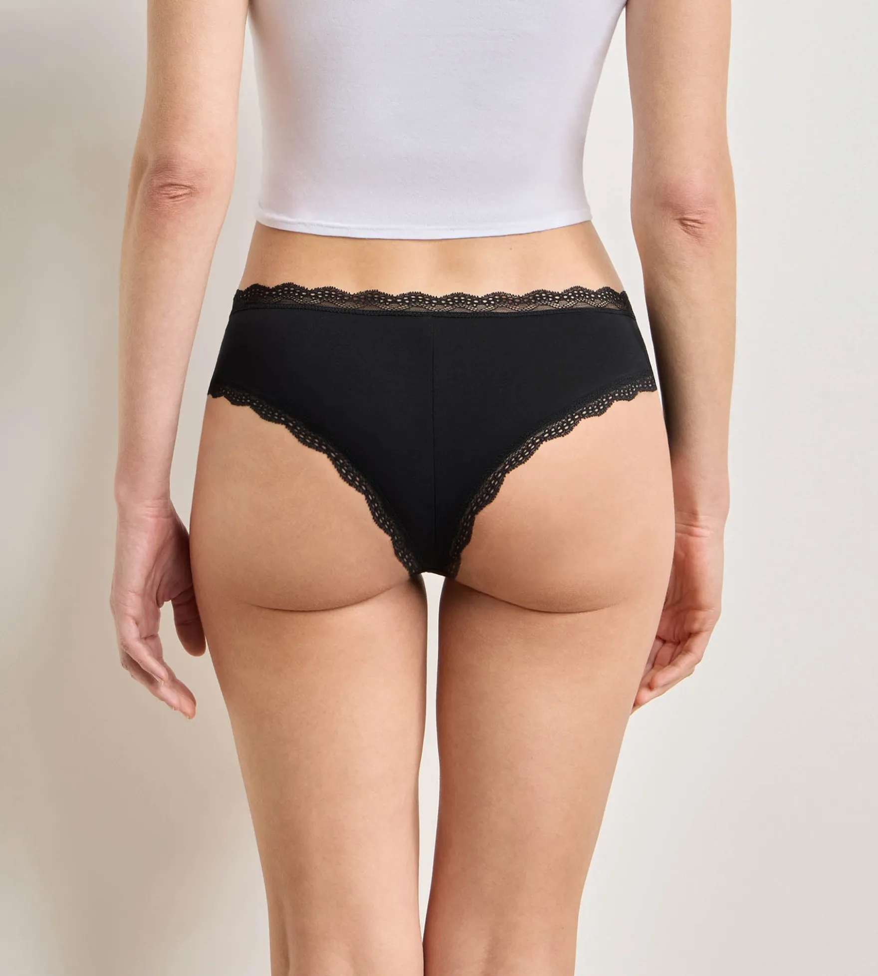 Lot de 2 culottes noir Daily Coton Dentelle