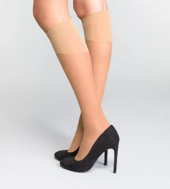 Lot de 2 mi-bas caramel AbsoluFlex transparents 20D