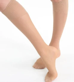 Lot de 2 mi-bas caramel AbsoluFlex transparents 20D