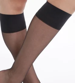 Lot de 2 mi-bas voile noirs Mes Essentiels 15D