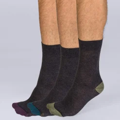 Lot de 3 mi-chaussettes Mix and Match Homme Coton Style