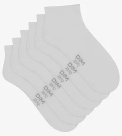 Lot de 3 paires de chaussettes courtes homme Blanc Dim Coton