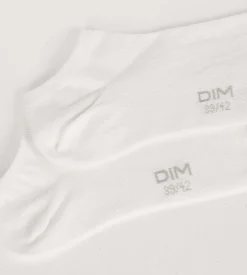 Lot de 3 paires de chaussettes courtes homme Blanc Dim Coton