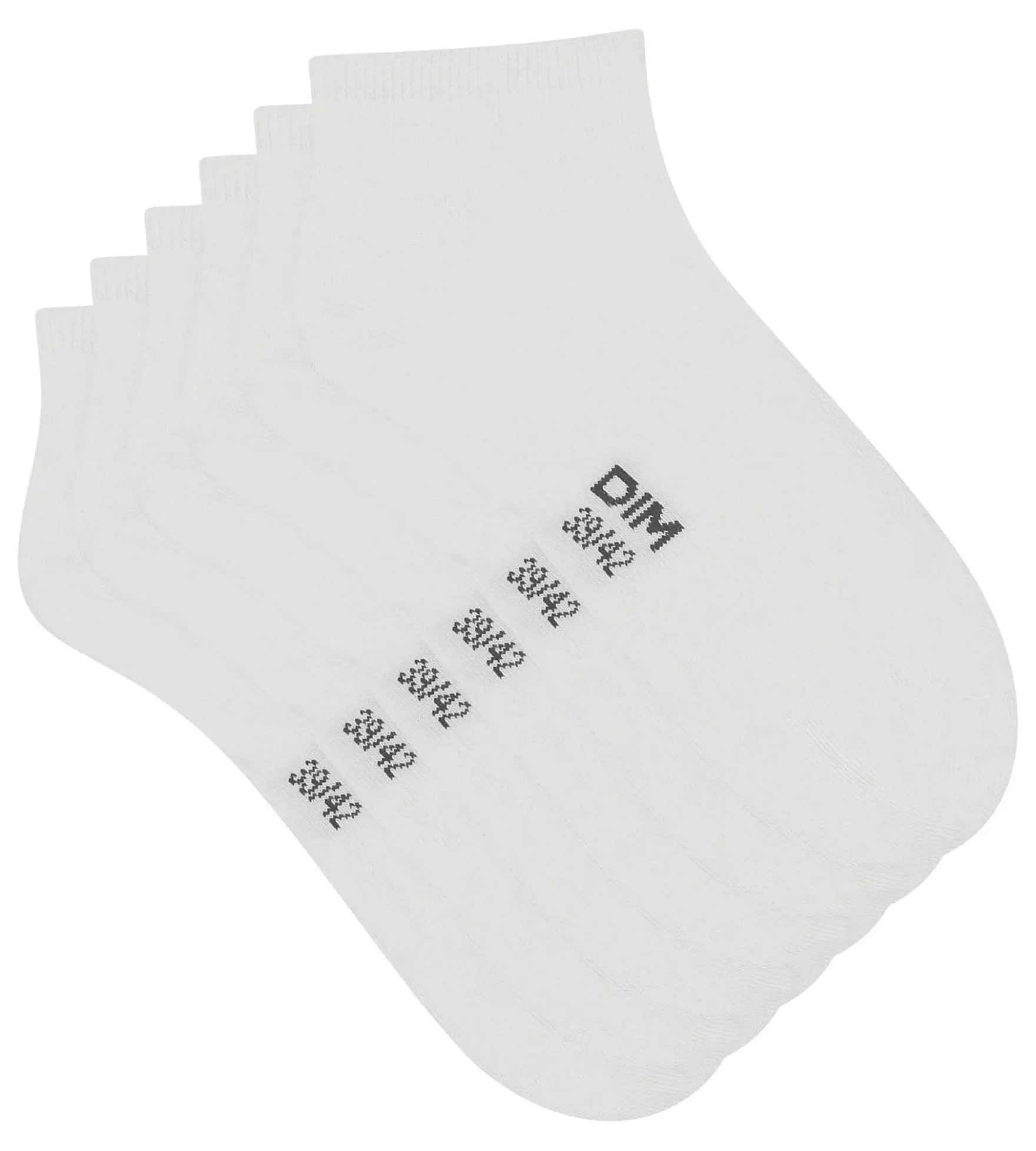 Lot de 3 paires de chaussettes courtes femme Blanc Dim Coton