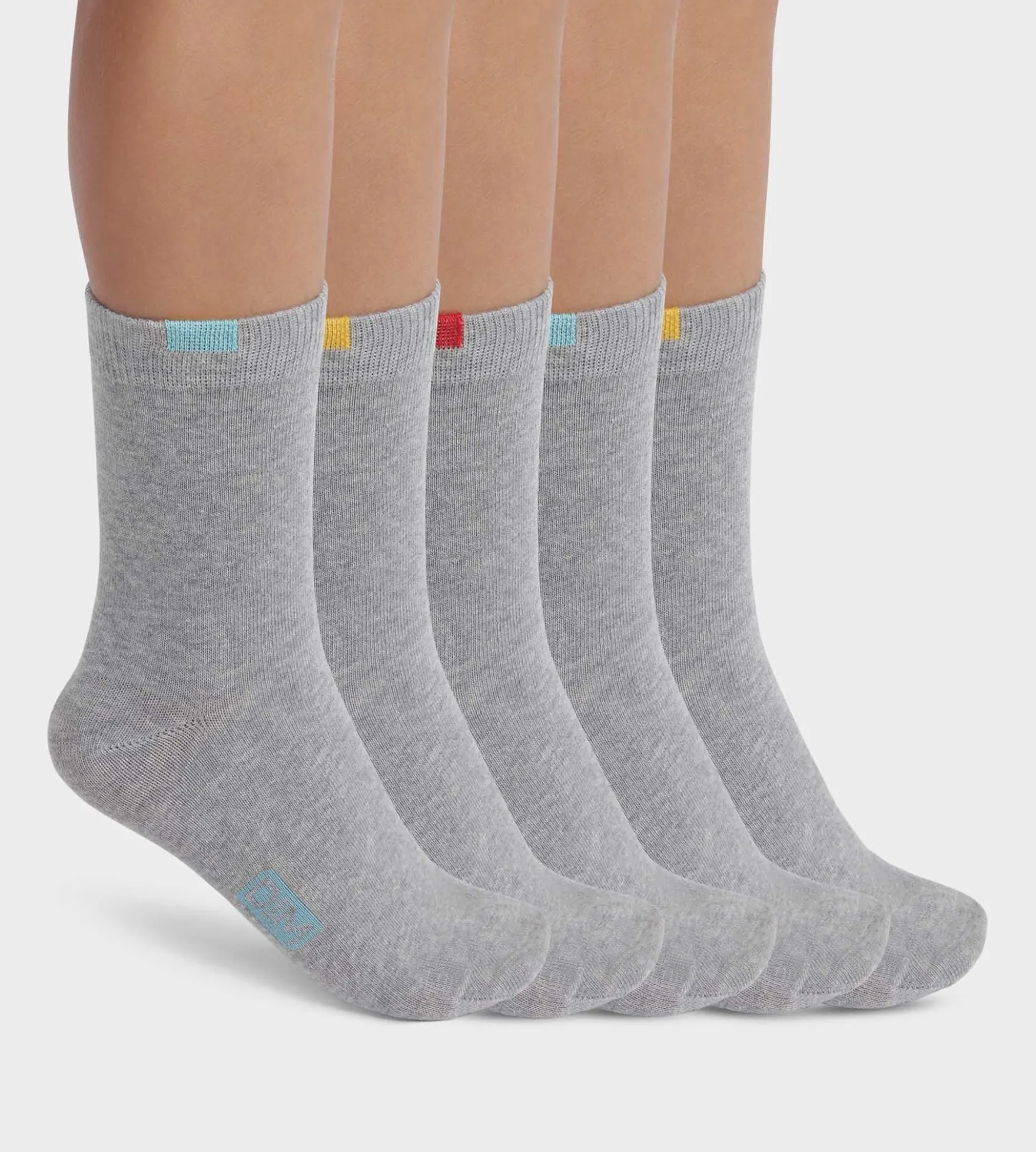 Lot de 5 paires de chaussettes enfant en coton Gris Chiné EcoDim
