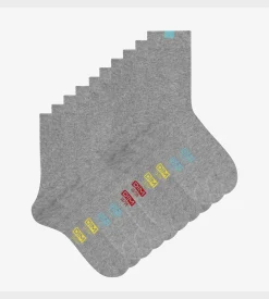 Lot de 5 paires de chaussettes enfant en coton Gris Chiné EcoDim