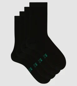 Lot de 2 paires de chaussettes femme en coton bio Noir Dim Good