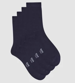 Lot de 2 paires de chaussettes femme en viscose Bleu Marine Dim Bambou