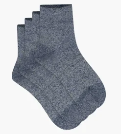 Lot de 2 paires de chaussettes femme lurex Bleu Marine Dim Mode