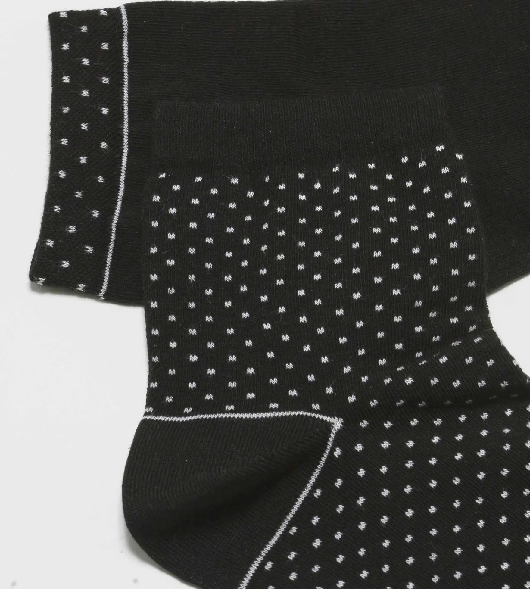 Lot de 2 paires de chaussettes femme en coton bio à pois Noir Dim Good