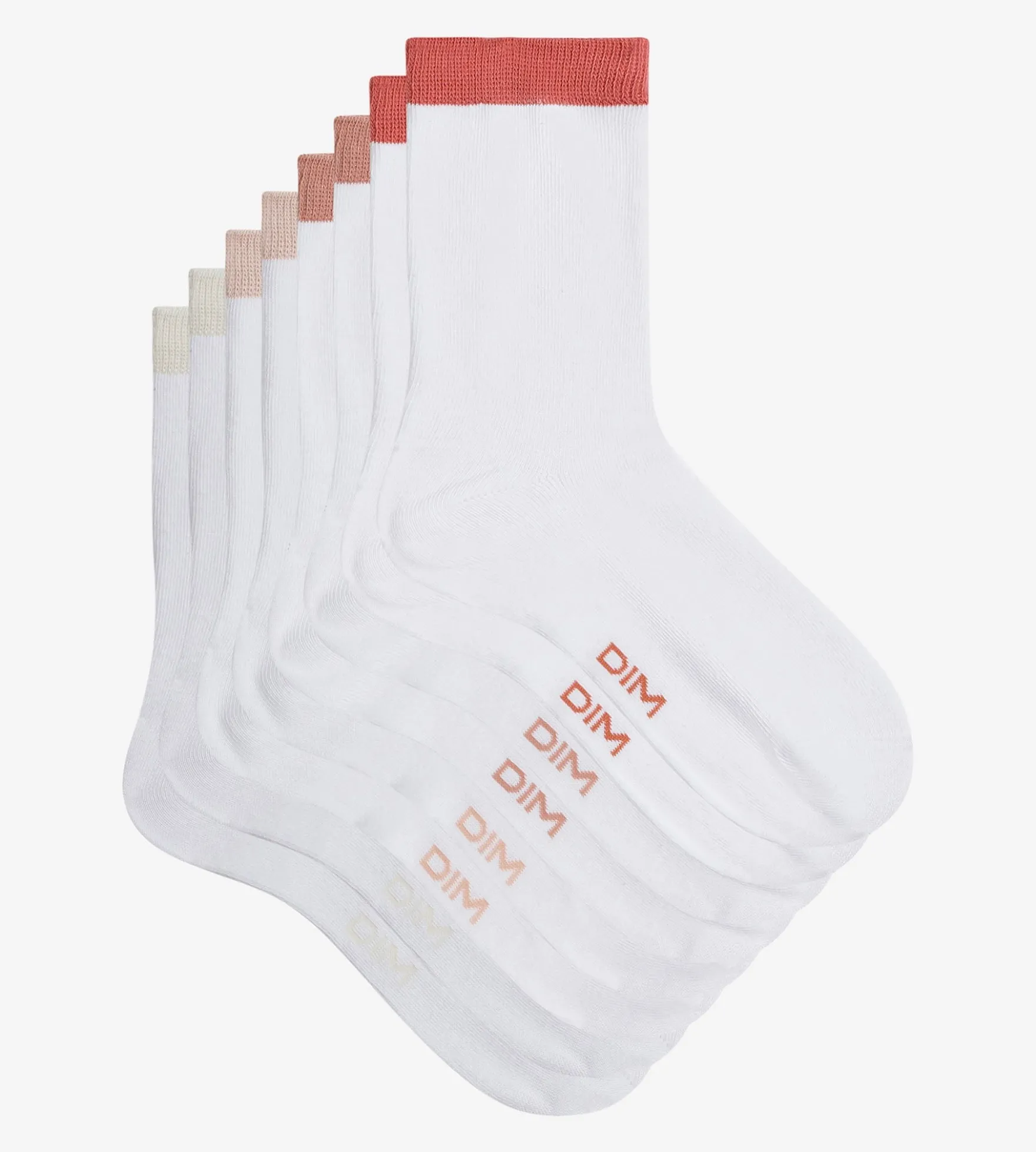 Lot de 4 paires de chaussettes femme Blanc EcoDim Mode