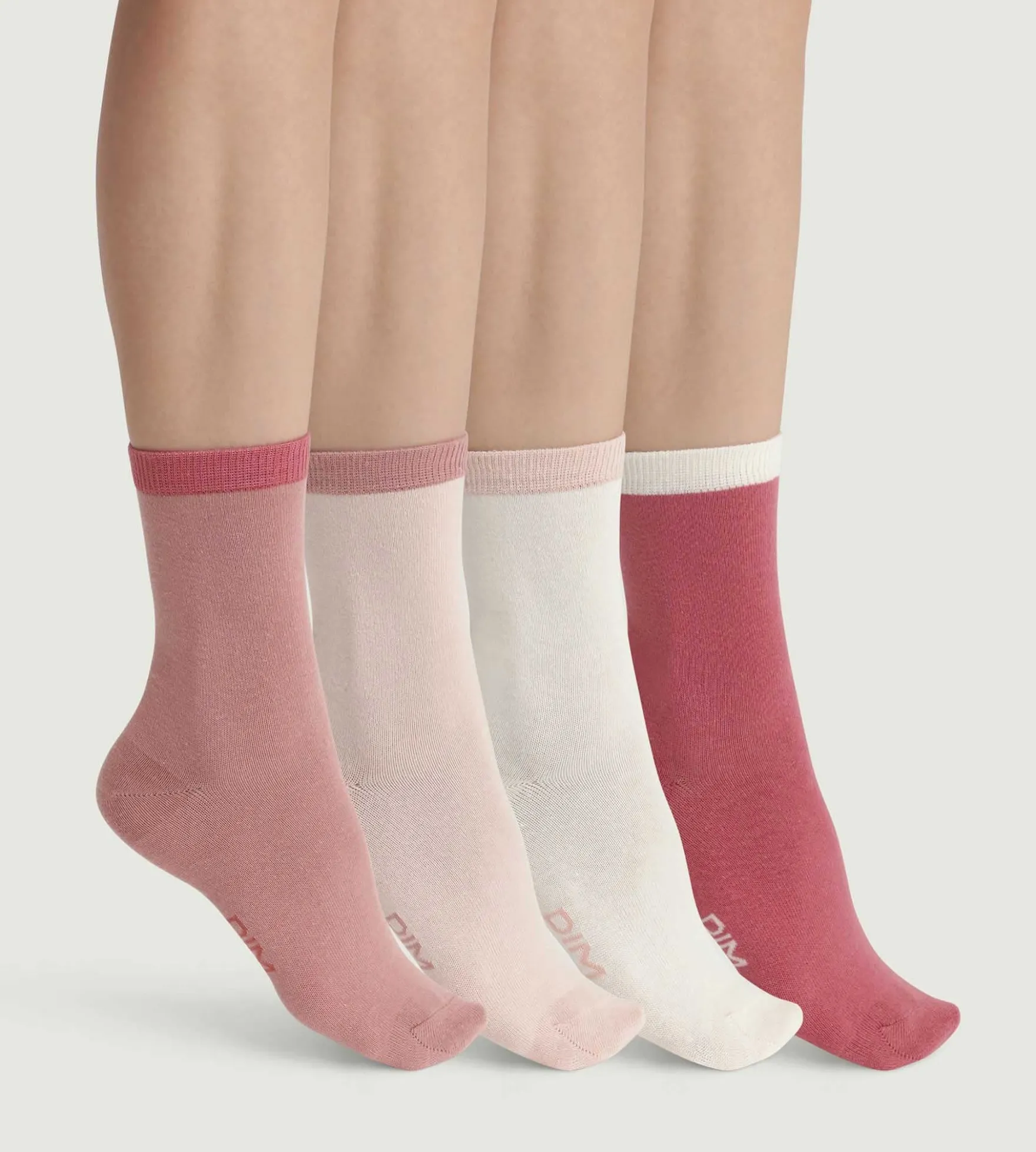 Lot de 4 paires de chaussettes femme Rose EcoDim Mode
