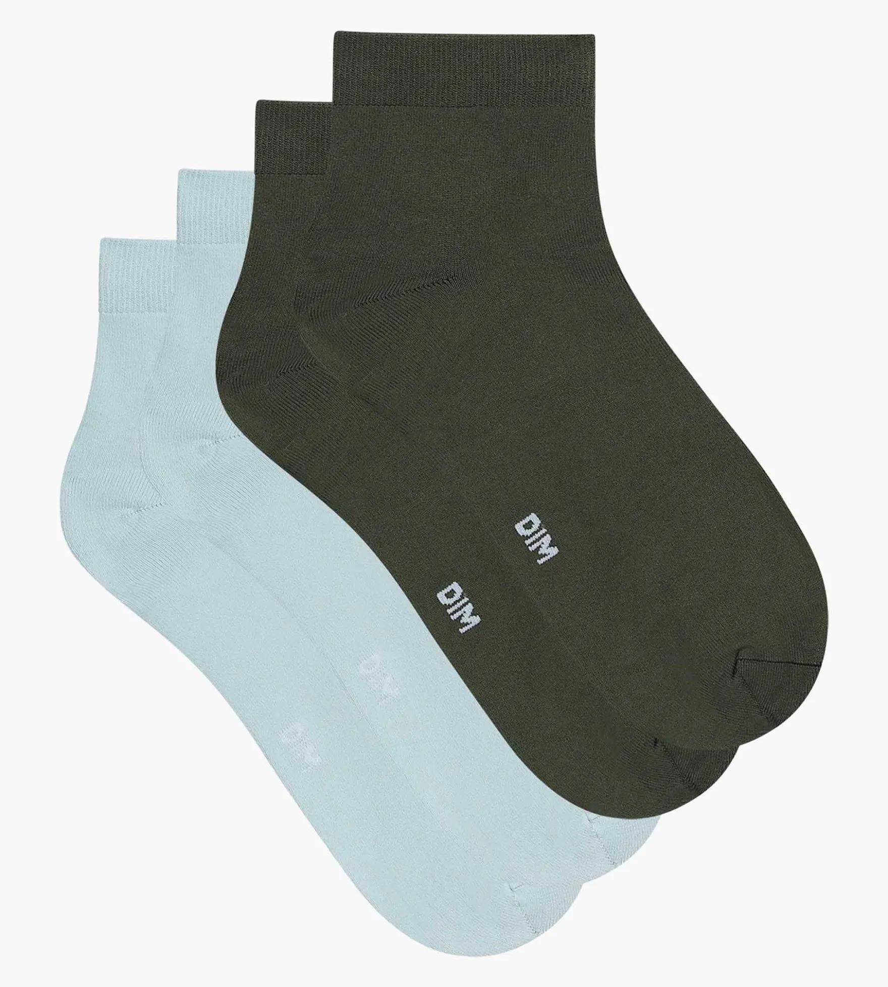 Lot de 2 paires de chaussettes femme Vert Bleu Skin