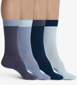 Lot de 4 paires de chaussettes homme Bleu EcoDim Mode