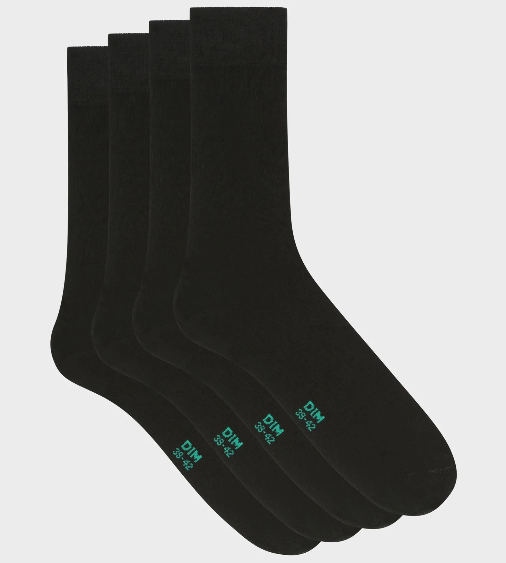 Lot de 2 paires de chaussettes homme en coton bio Noir Dim Good