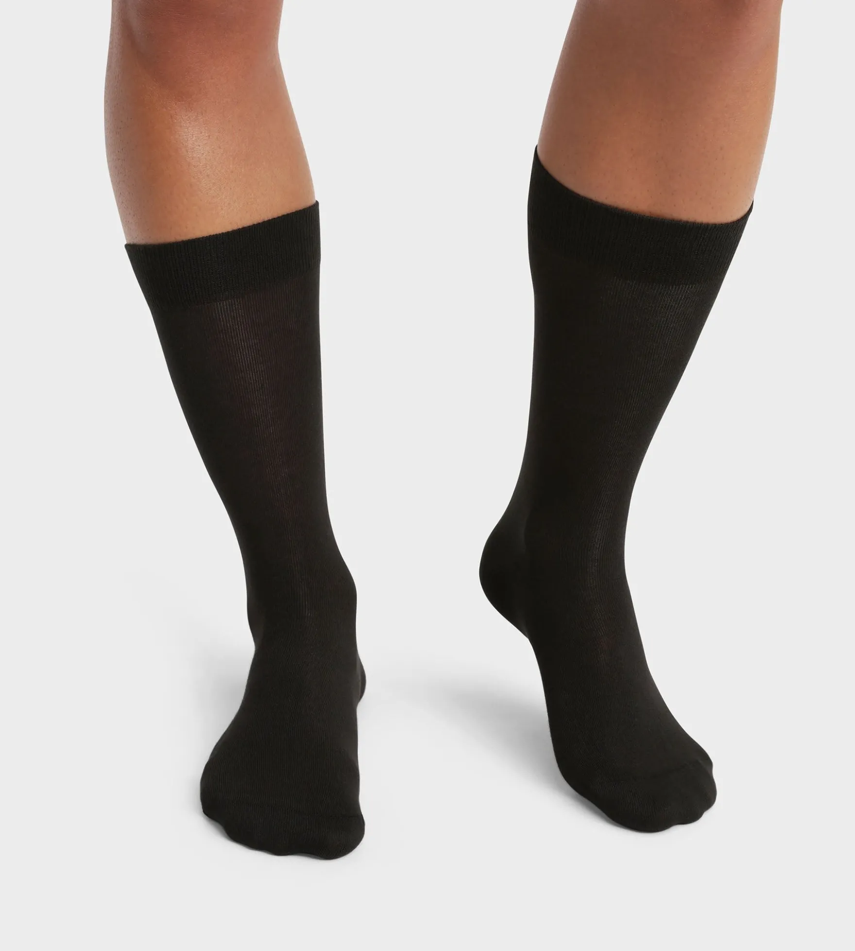 Lot de 2 paires de chaussettes homme en coton bio Noir Dim Good
