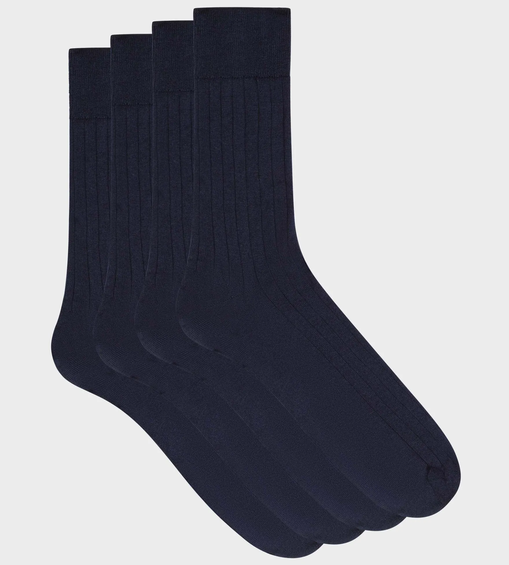 Lot de 2 paires de chaussettes homme Bleu Marine en fil d’Écosse Dim