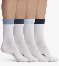 Lot de 4 paires de chaussettes homme Blanc EcoDim Mode