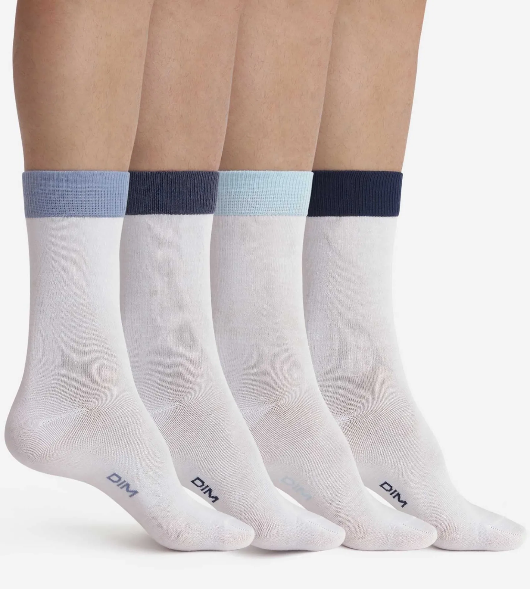 Lot de 4 paires de chaussettes homme Blanc EcoDim Mode