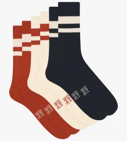 Lot de 3 paires de chaussettes homme en coton Rouge EcoDim Sport