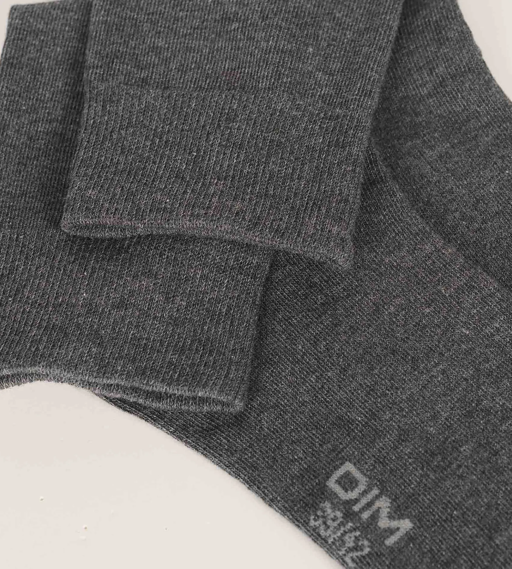 Lot de 3 paires de chaussettes homme Anthracite Chiné Dim Coton