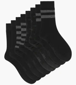 Lot de 4 paires de chaussettes homme en coton rayé Noir EcoDim Style