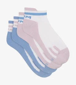 Lot de 2 paires de chaussettes unisexe retro Lila Bleu Dim Sport
