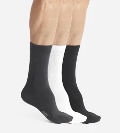 Lot de 3 paires de socquettes basses homme Gris Tuxedo Beige Coton