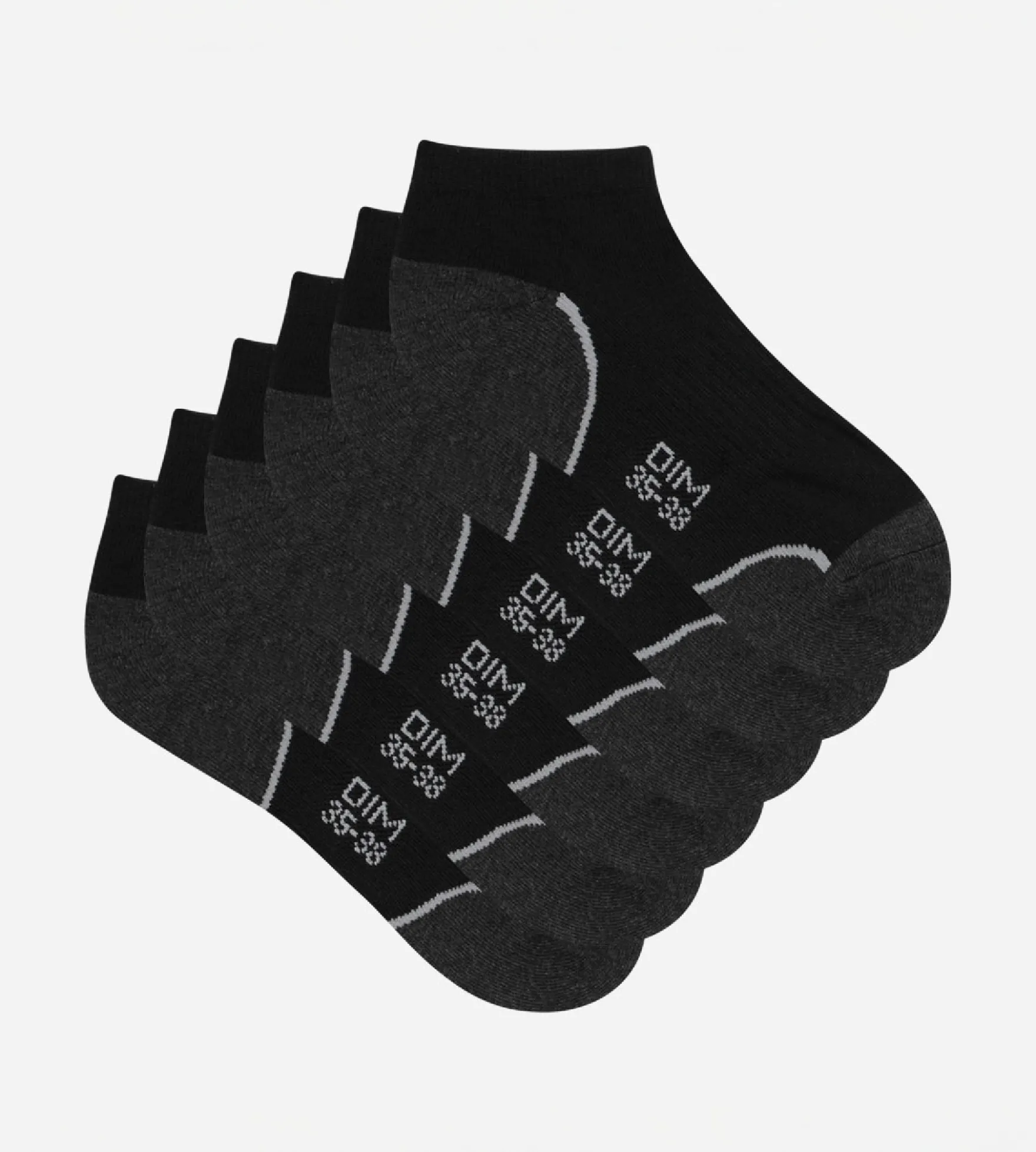 Lot de 3 paires de socquettes courtes impact léger femme - Dim Sport