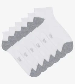 Lot de 3 paires de socquettes femme en coton Blanc Gris EcoDim Sport