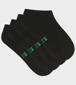 Lot de 2 paires de socquettes homme en coton bio Noir Dim Good