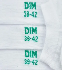 Lot de 2 paires de socquettes homme en coton bio Blanc Dim Good