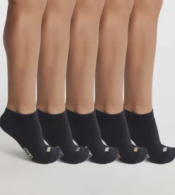 Lot de 5 paires de socquettes unisexes coton Marine à vignettes EcoDim
