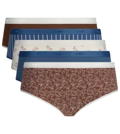 Lot de 5 shortys délice café Les Pockets Coton