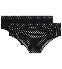 Lot de 2 Shortys Femme Noir Pois et Noir pour femme Body Mouv