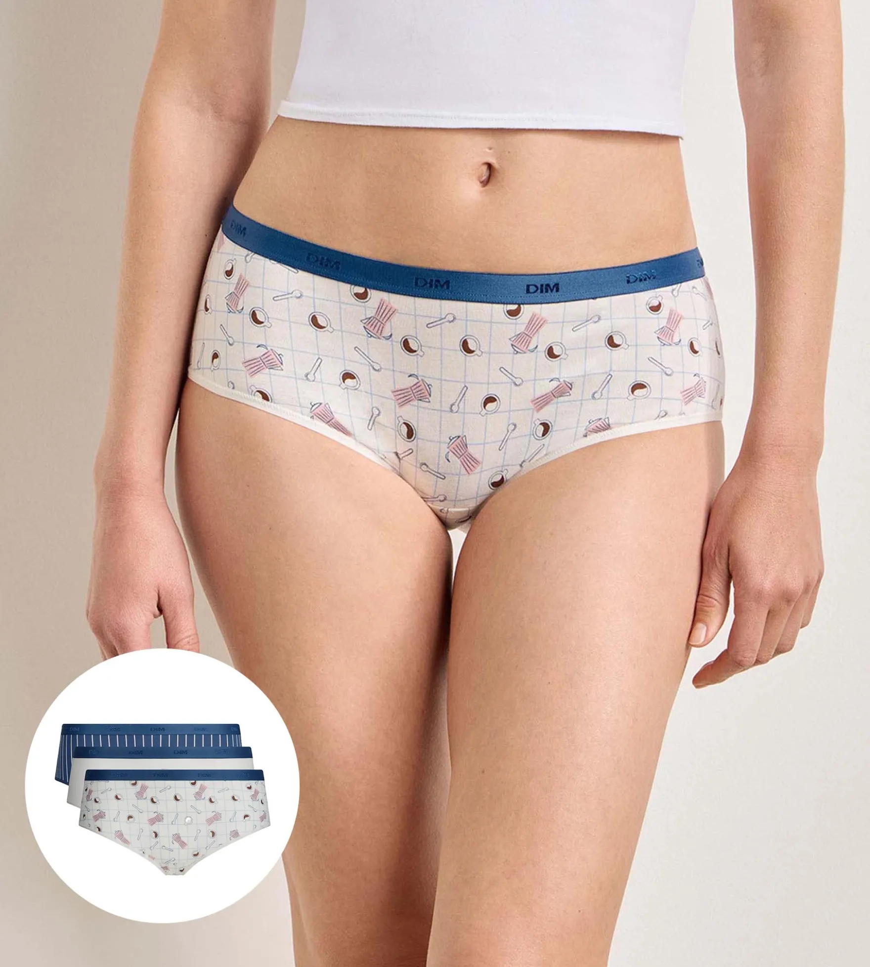 Lot de 3 shortys matin doux Les Pockets Coton