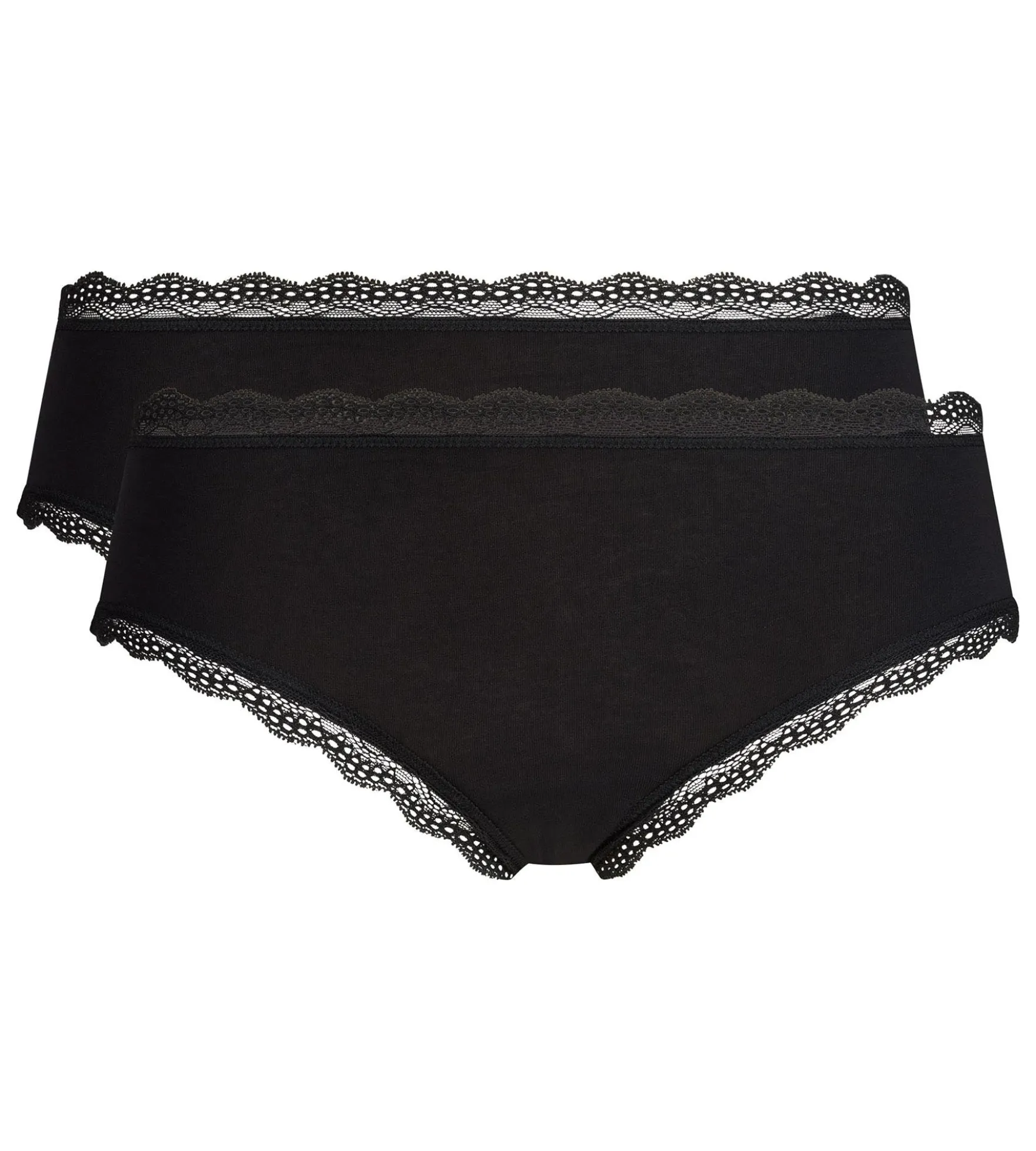 Lot de 2 shortys noir Daily Coton Dentelle