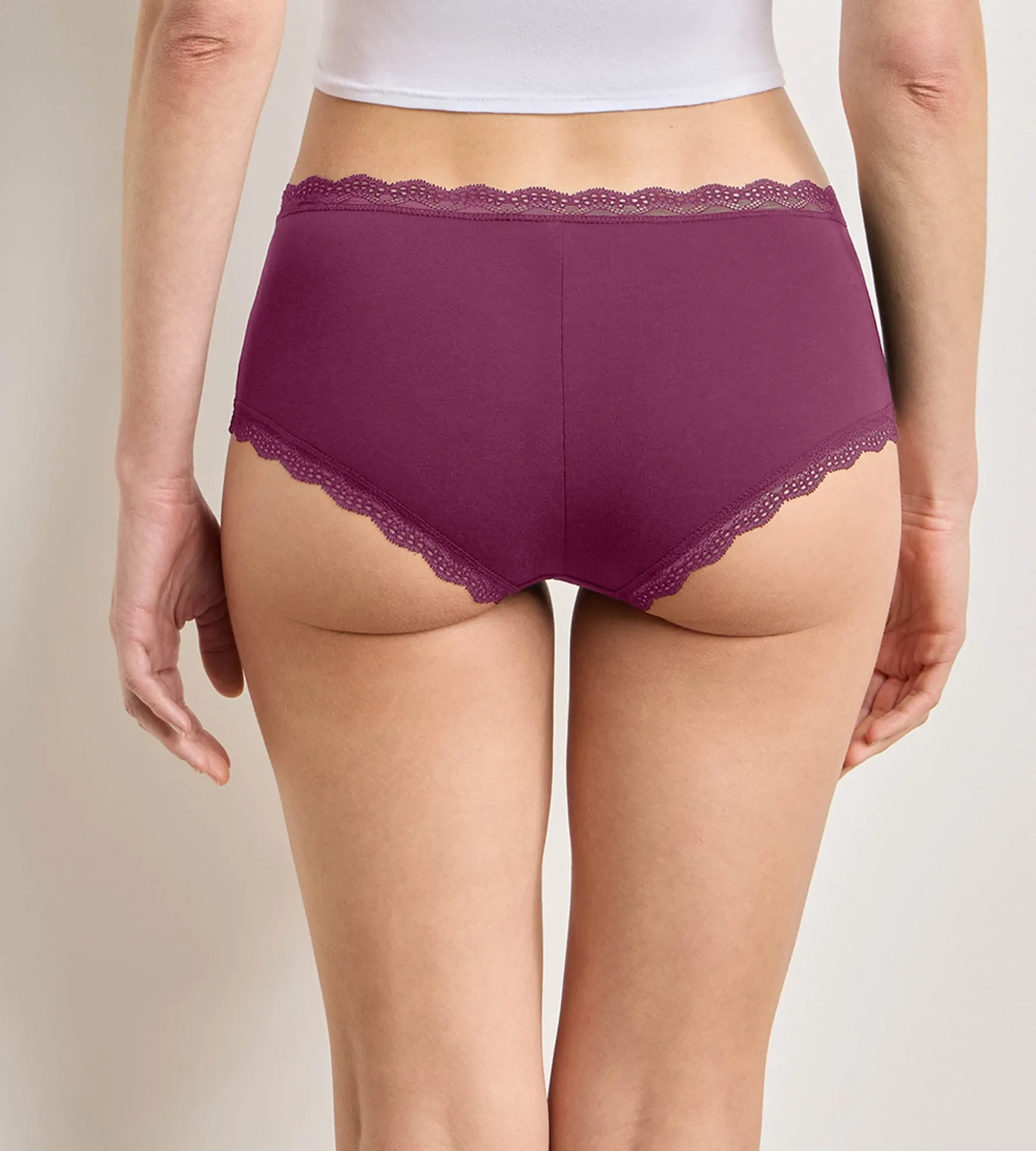 Lot de 2 shortys rose émeraude Daily Coton Dentelle