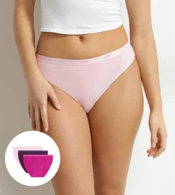 Lot de 3 slips femme coton stretch à message Les Pockets