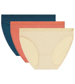 Lot de 3 slips femme coton stretch à pois Dim Les Pockets