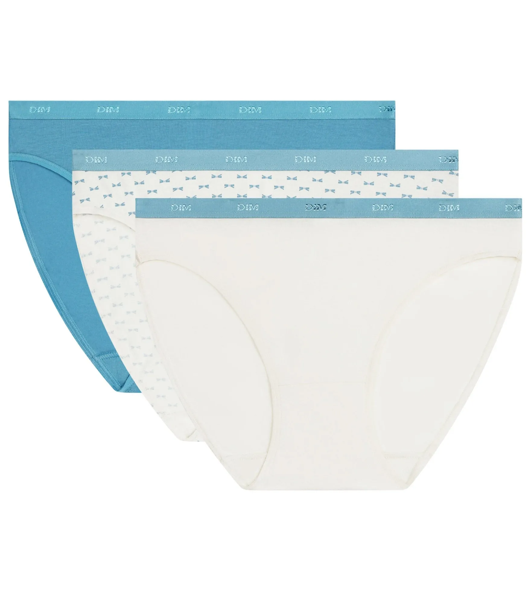 Lot de 3 slips femme en coton stretch Noeud Nacre Les Pockets
